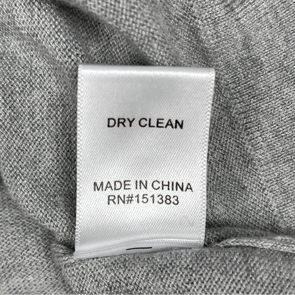 CURRENT AIR gray knit top with floral lightweight balloon sleeves, size S - Picture 14 of 16